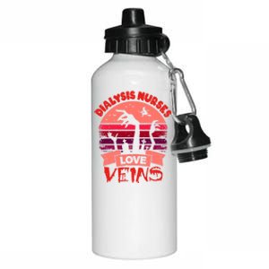 Dialysis Nurses Love Veins Halloween Funny Gift Dialysis Nurse Gift Aluminum Water Bottle