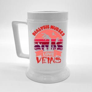 Dialysis Nurses Love Veins Halloween Funny Gift Dialysis Nurse Gift Beer Stein