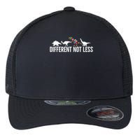 Different Not Less Puzzle Dinosaur Autism Gift Flexfit Unipanel Trucker Cap