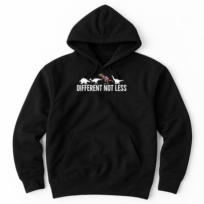 Different Not Less Puzzle Dinosaur Autism Gift Hoodie