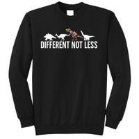 Different Not Less Puzzle Dinosaur Autism Gift Sweatshirt