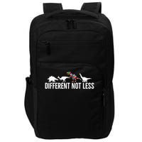 Different Not Less Puzzle Dinosaur Autism Gift Impact Tech Backpack