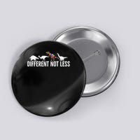 Different Not Less Puzzle Dinosaur Autism Gift Button