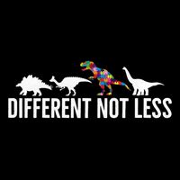 Different Not Less Puzzle Dinosaur Autism Gift Button