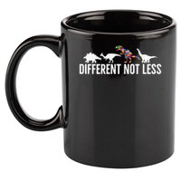 Different Not Less Puzzle Dinosaur Autism Gift 11oz C Handle Ceramic Mug