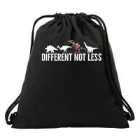 Different Not Less Puzzle Dinosaur Autism Gift Drawstring Bag
