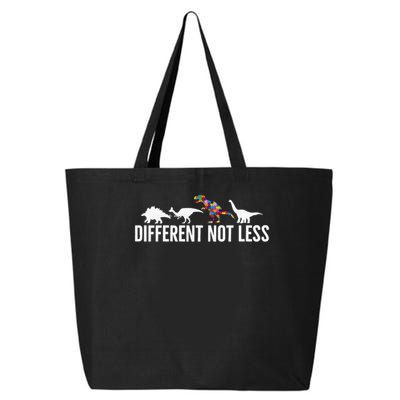 Different Not Less Puzzle Dinosaur Autism Gift 25L Jumbo Tote