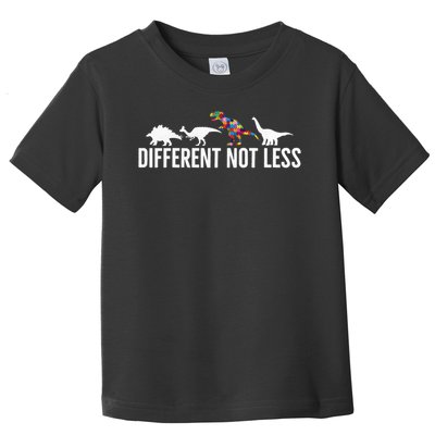 Different Not Less Puzzle Dinosaur Autism Gift Toddler T-Shirt
