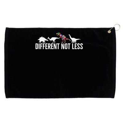 Different Not Less Puzzle Dinosaur Autism Gift Grommeted Golf Towel