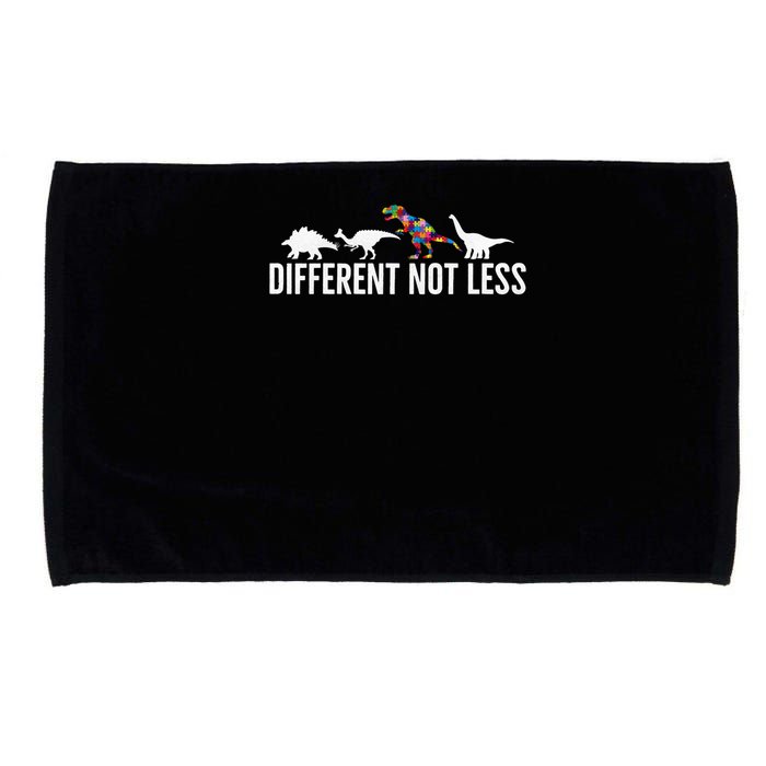 Different Not Less Puzzle Dinosaur Autism Gift Microfiber Hand Towel