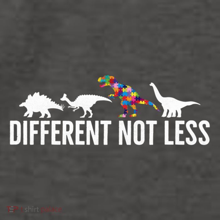 Different Not Less Puzzle Dinosaur Autism Gift Vector Backpack