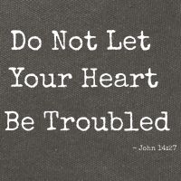 Do Not Let Your Heart Be Troubled Biblical Quote John 14:27 Cotton Canvas Backpack