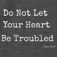 Do Not Let Your Heart Be Troubled Biblical Quote John 14:27 Vector Backpack
