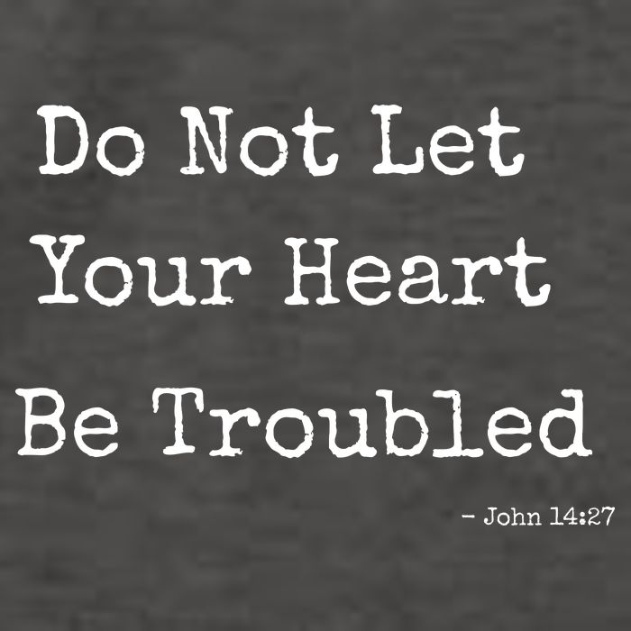 Do Not Let Your Heart Be Troubled Biblical Quote John 14:27 Vector Backpack