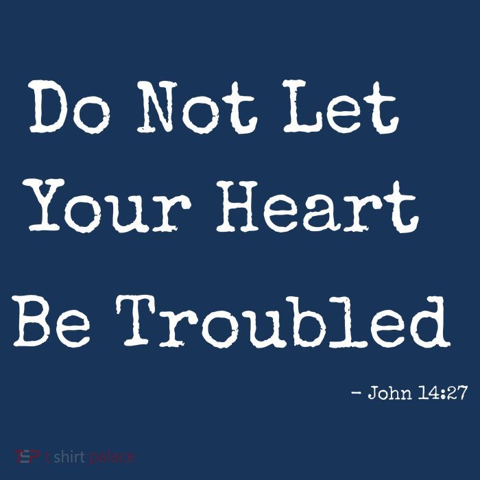 Do Not Let Your Heart Be Troubled Biblical Quote John 14:27 25L Jumbo Tote