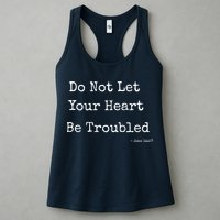 Do Not Let Your Heart Be Troubled Biblical Quote John 14:27 Womens Tank Top