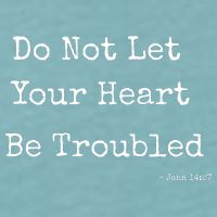 Do Not Let Your Heart Be Troubled Biblical Quote John 14:27 Sueded Cloud Jersey T-Shirt