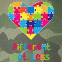 Different Not Less Autism Awareness Heart Puzzle Legacy Tie Dye Trucker Hat