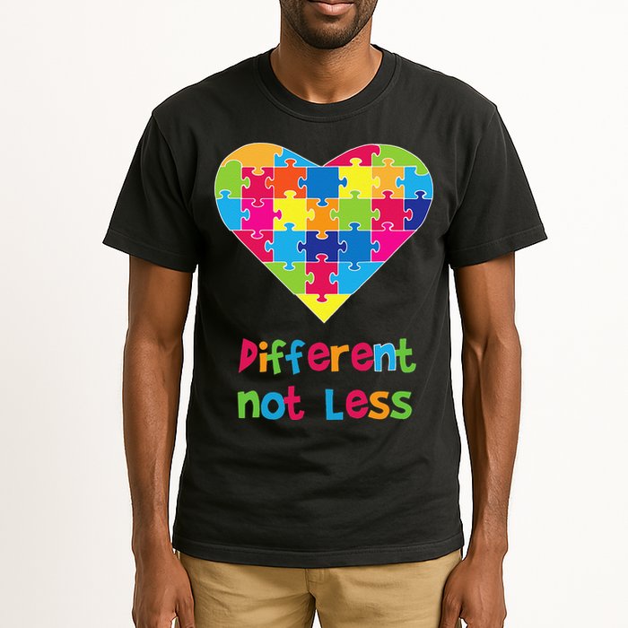 Different Not Less Autism Awareness Heart Puzzle Tall T-Shirt
