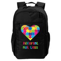 Different Not Less Autism Awareness Heart Puzzle Backpack