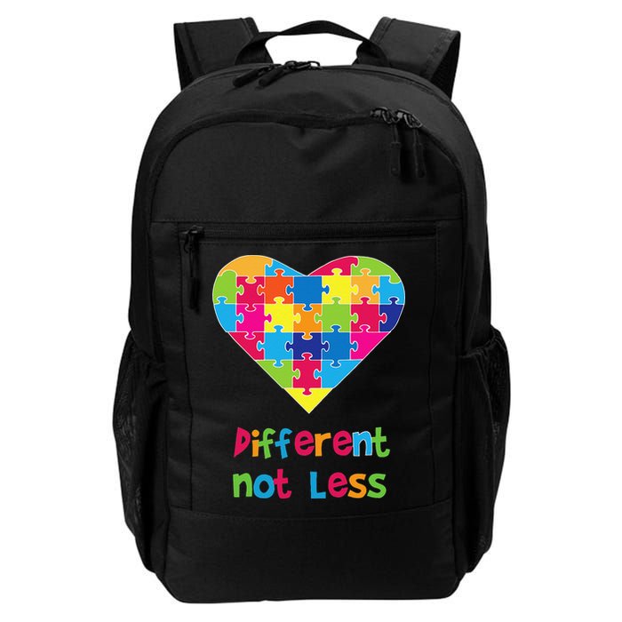 Different Not Less Autism Awareness Heart Puzzle Backpack