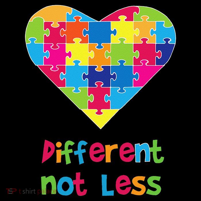 Different Not Less Autism Awareness Heart Puzzle Flatbill Hat