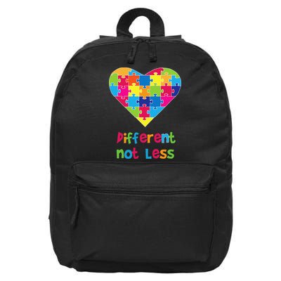 Different Not Less Autism Awareness Heart Puzzle 16 in Basic Backpack