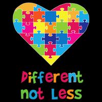 Different Not Less Autism Awareness Heart Puzzle 16 in Basic Backpack