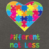 Different Not Less Autism Awareness Heart Puzzle Cotton Canvas Backpack