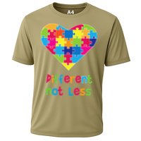Different Not Less Autism Awareness Heart Puzzle Performance Shirt