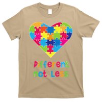 Different Not Less Autism Awareness Heart Puzzle T-Shirt