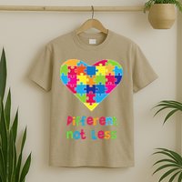 Different Not Less Autism Awareness Heart Puzzle T-Shirt
