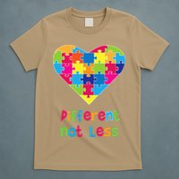 Different Not Less Autism Awareness Heart Puzzle T-Shirt