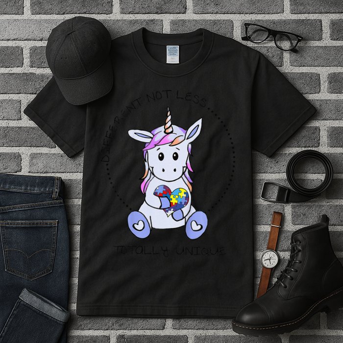 Different Not Less Totally Unique Unicorn Tall T-Shirt