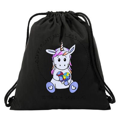 Different Not Less Totally Unique Unicorn Drawstring Bag