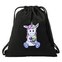 Different Not Less Totally Unique Unicorn Drawstring Bag
