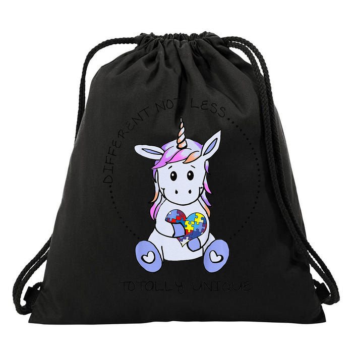Different Not Less Totally Unique Unicorn Drawstring Bag