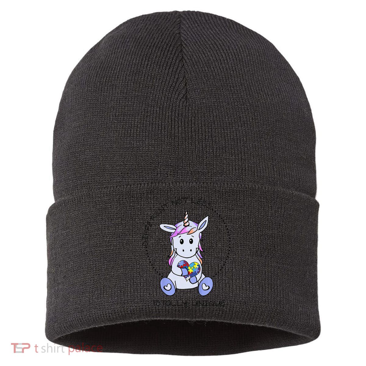 Different Not Less Totally Unique Unicorn Sustainable Knit Beanie