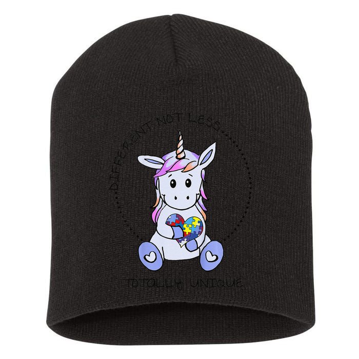 Different Not Less Totally Unique Unicorn Short Acrylic Beanie