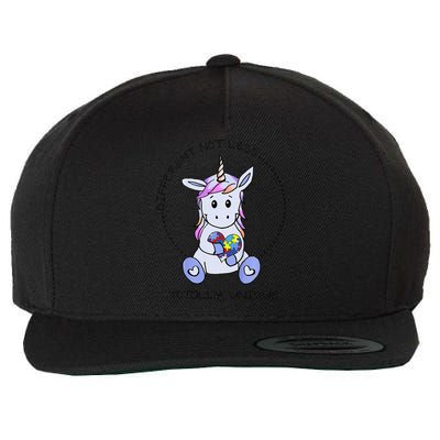 Different Not Less Totally Unique Unicorn Wool Snapback Cap