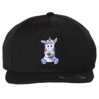 Different Not Less Totally Unique Unicorn Wool Snapback Cap