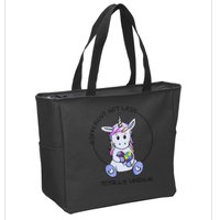 Different Not Less Totally Unique Unicorn Zip Tote Bag