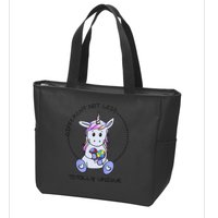 Different Not Less Totally Unique Unicorn Zip Tote Bag