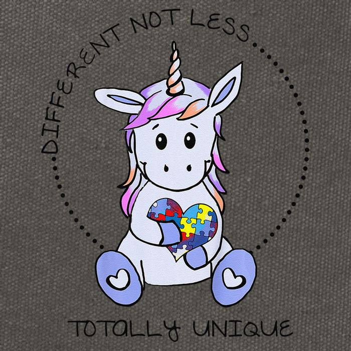 Different Not Less Totally Unique Unicorn Cotton Canvas Backpack