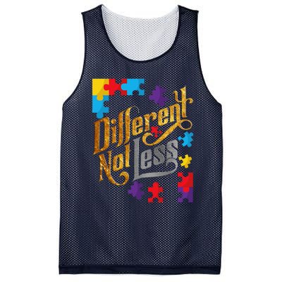 Different Not Less Autism Awareness Cute Outfit Gift Mesh Reversible Basketball Jersey Tank