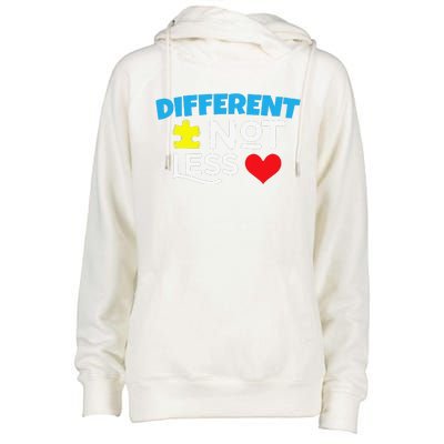 Different Not Less Autism Womens Funnel Neck Pullover Hood