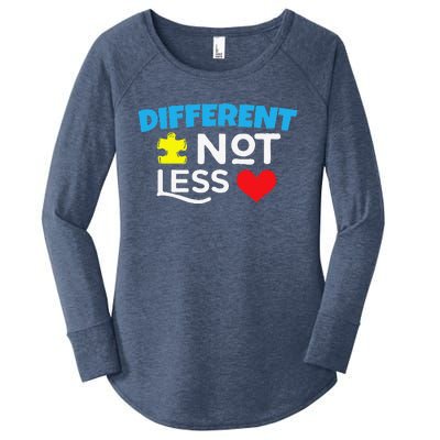 Different Not Less Autism Women's Perfect Tri Tunic Long Sleeve Shirt