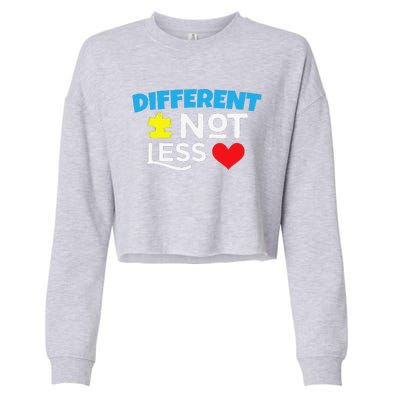 Different Not Less Autism Cropped Pullover Crew