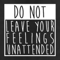 Do Not Leave Your Feelings Unattended 7 Panel Mesh Trucker Snapback Hat