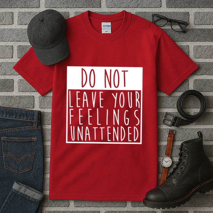 Do Not Leave Your Feelings Unattended Tall T-Shirt
